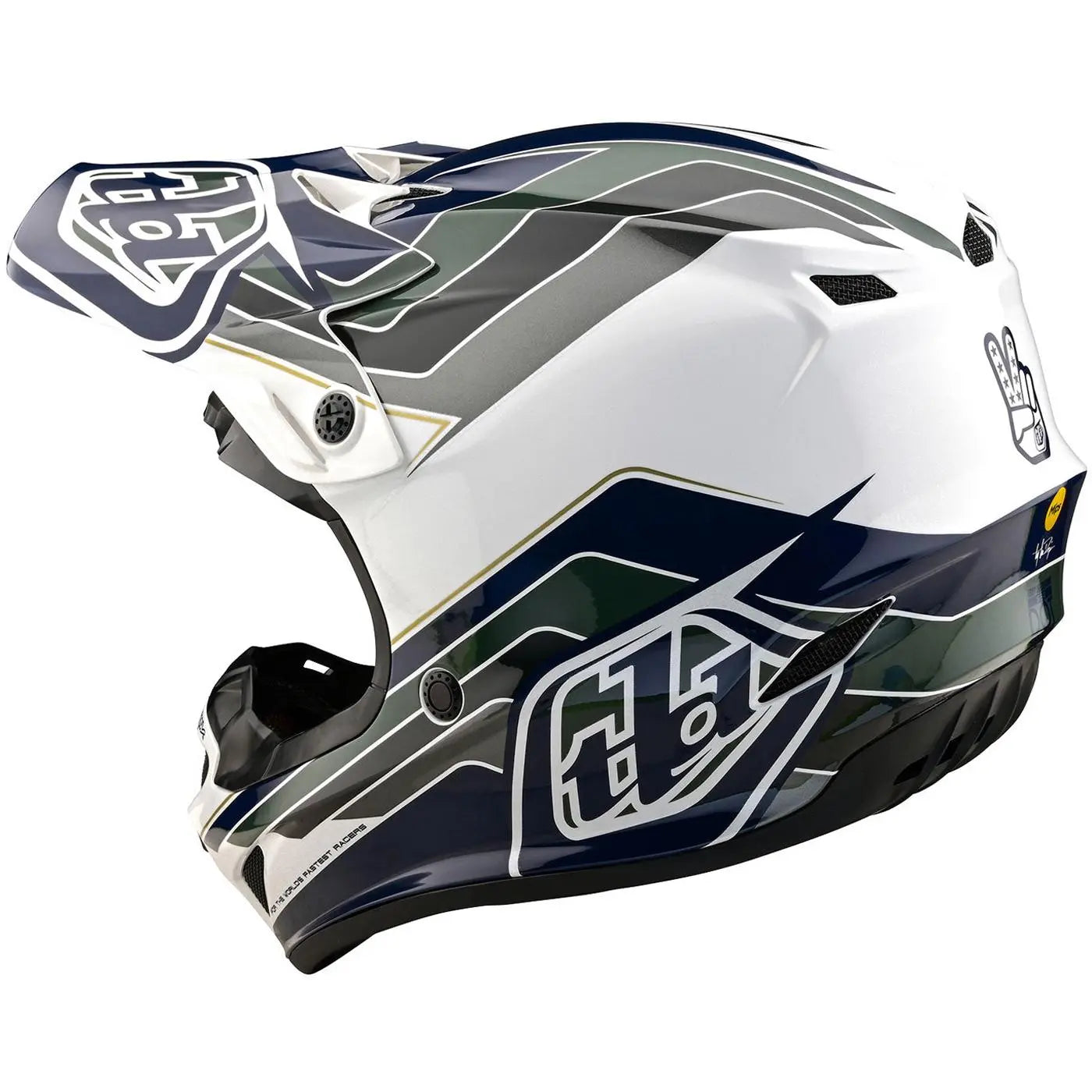 Troy Lee Designs SE4 Polyacrylite Block MX Helmet Charcoal / Navy FREE UK Delivery, FREE 365 Days Return - Moto Central