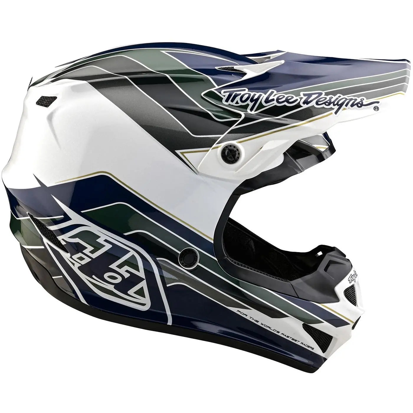 Troy Lee Designs SE4 Polyacrylite Block MX Helmet Charcoal / Navy FREE UK Delivery, FREE 365 Days Return - Moto Central