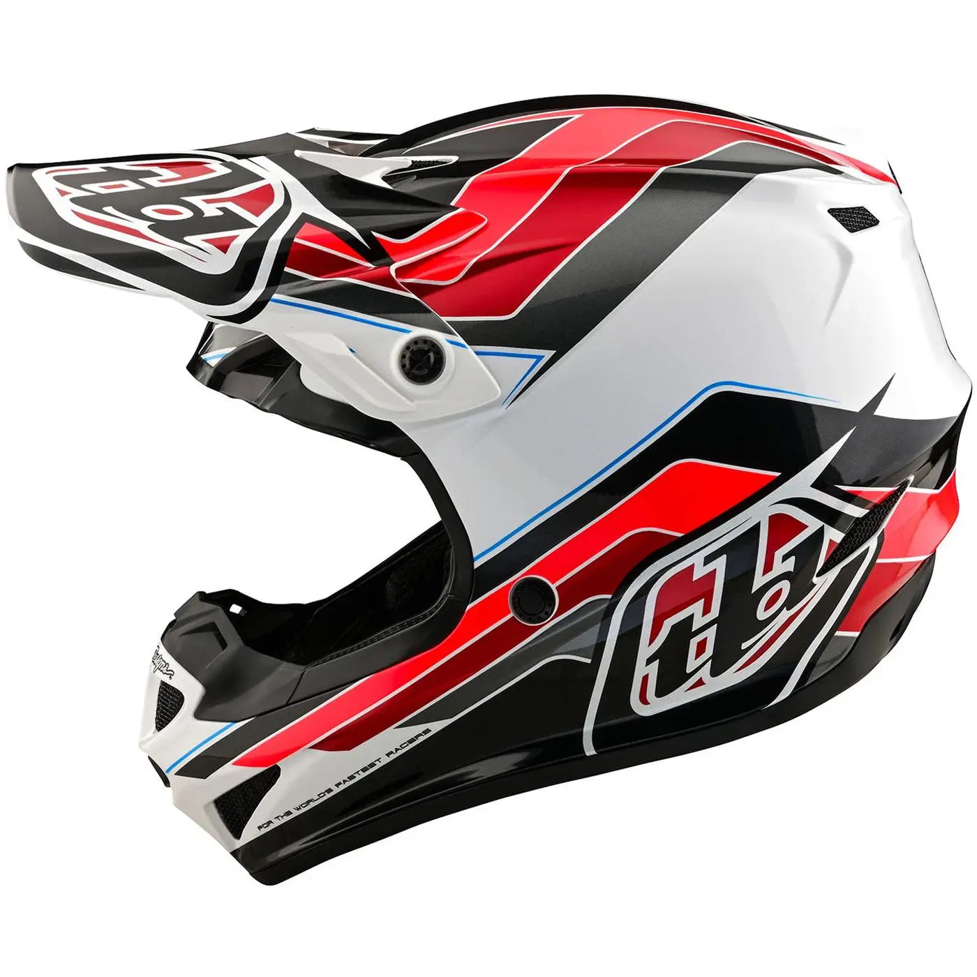 Troy Lee Designs SE4 Polyacrylite Block MX Helmet Charcoal / Red FREE UK Delivery, FREE 365 Days Return - Moto Central