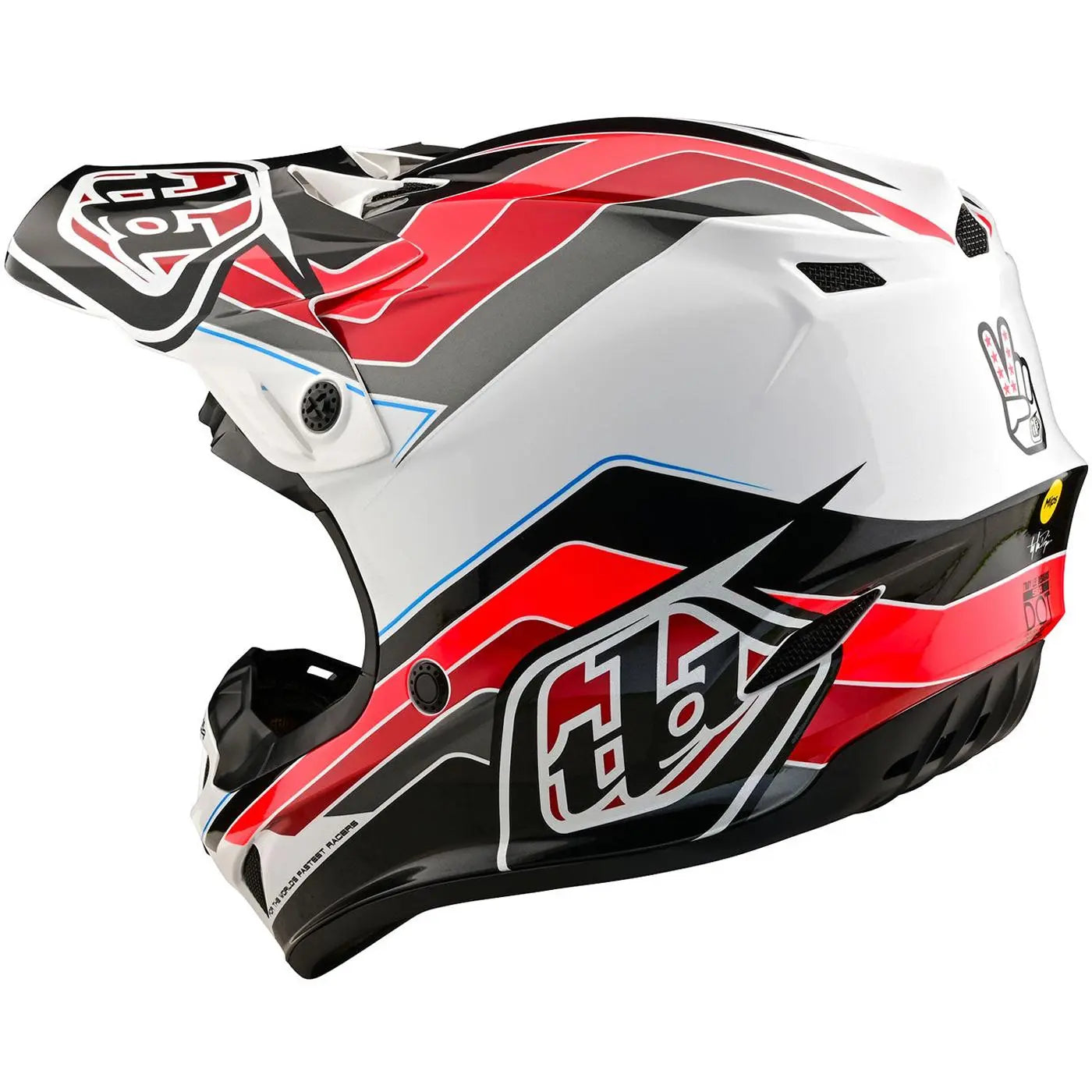 Troy Lee Designs SE4 Polyacrylite Block MX Helmet Charcoal / Red FREE UK Delivery, FREE 365 Days Return - Moto Central