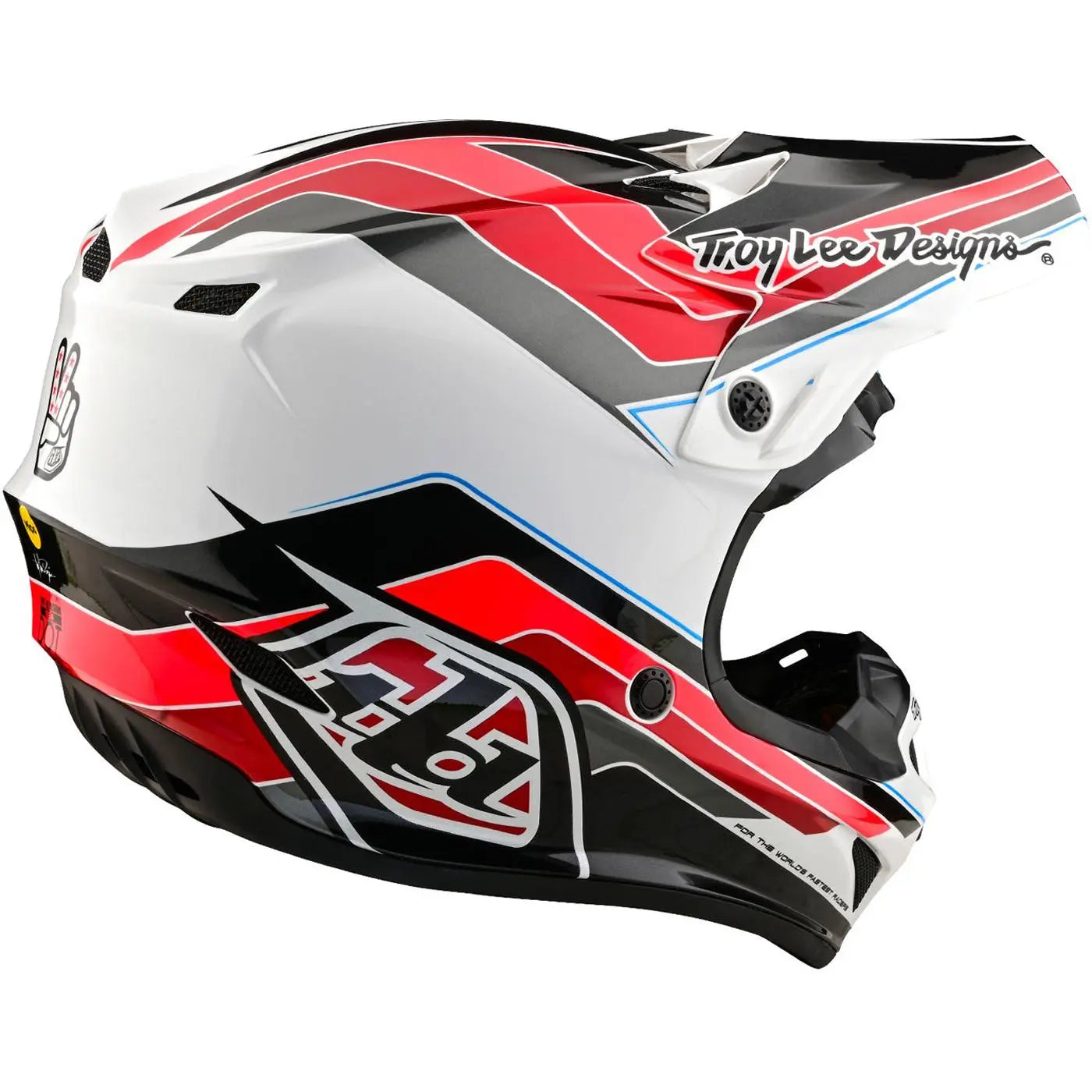 Troy Lee Designs SE4 Polyacrylite Block MX Helmet Charcoal / Red FREE UK Delivery, FREE 365 Days Return - Moto Central