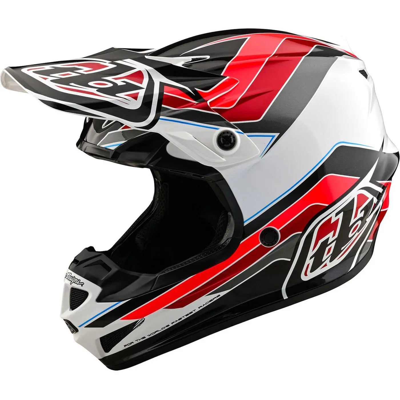 Troy Lee Designs SE4 Polyacrylite Block MX Helmet Charcoal / Red FREE UK Delivery, FREE 365 Days Return - Moto Central