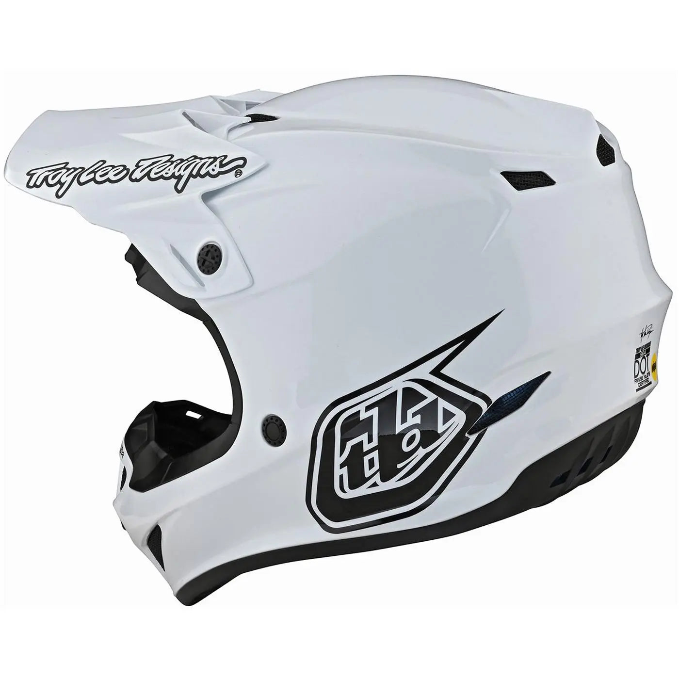 Troy Lee Designs SE4 Polyacrylite Mono MX Helmet White FREE UK Delivery, FREE 365 Days Return - Moto Central