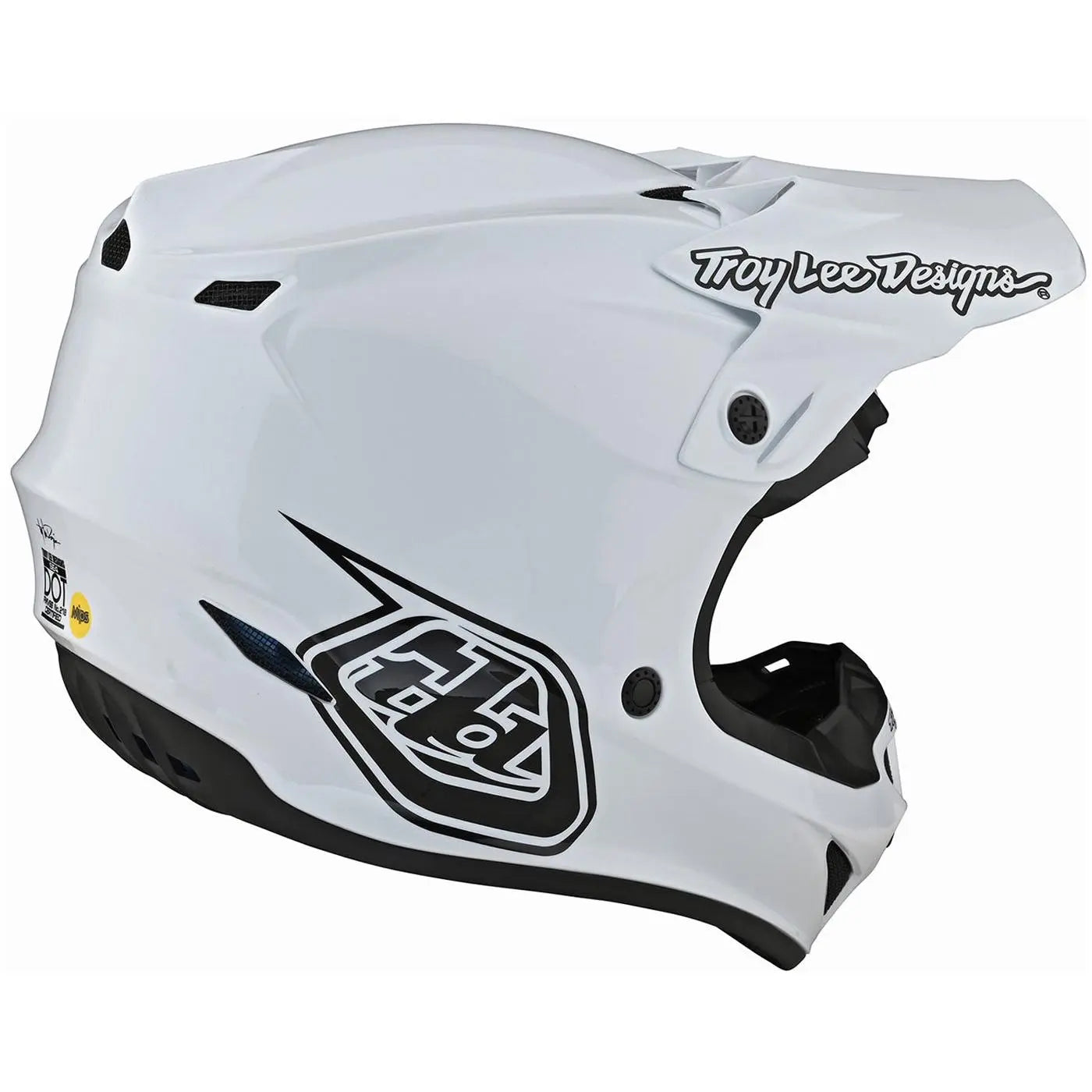 Troy Lee Designs SE4 Polyacrylite Mono MX Helmet White FREE UK Delivery, FREE 365 Days Return - Moto Central