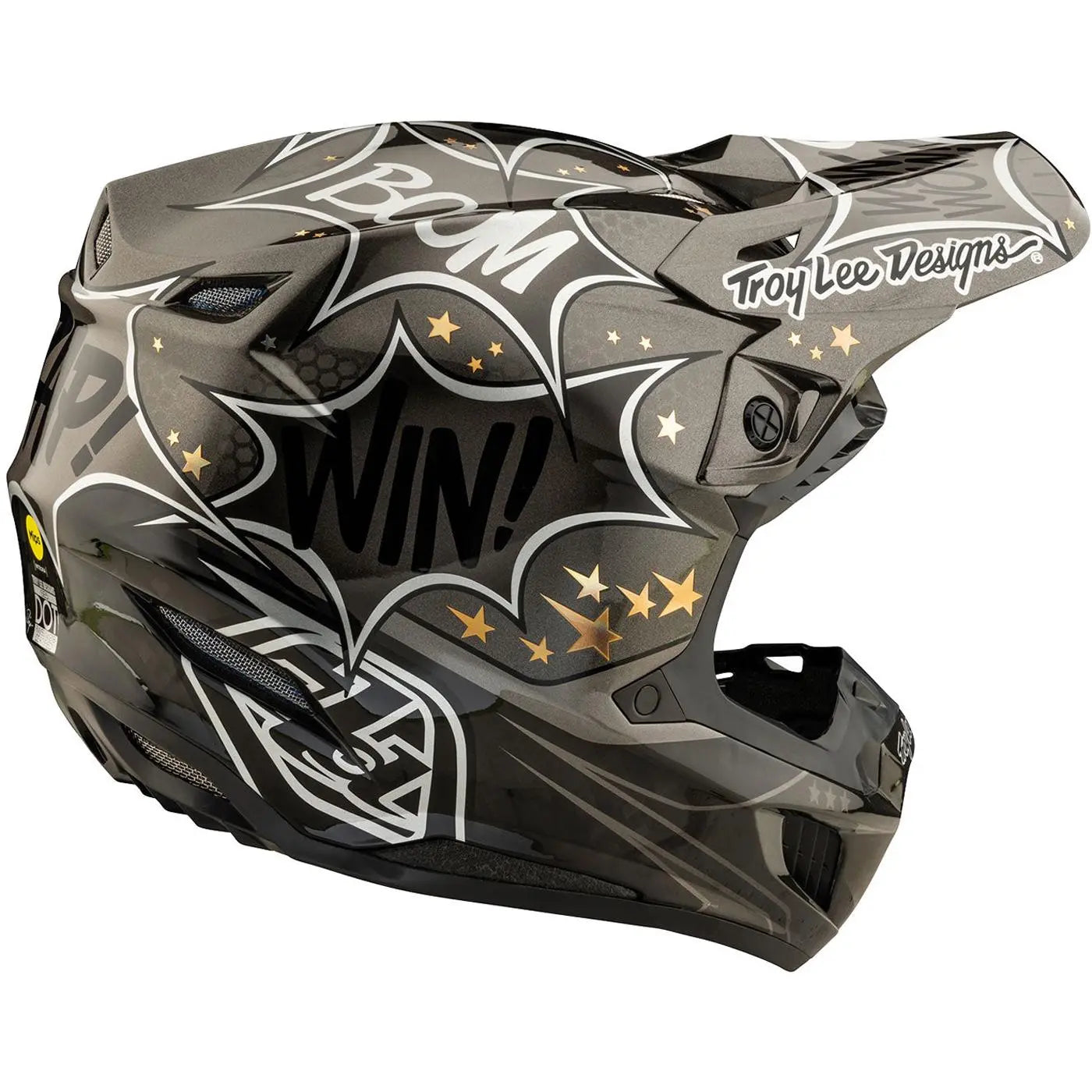 Troy Lee Designs SE5 Carbon Cosmic Explosion MX Helmet Grey FREE UK Delivery, FREE 365 Days Return - Moto Central