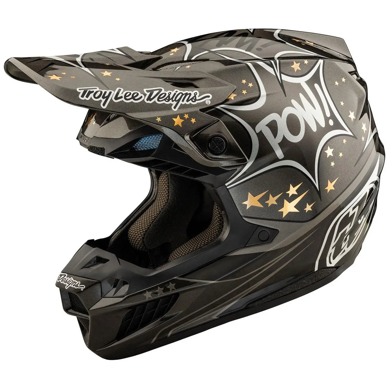 Troy Lee Designs SE5 Carbon Cosmic Explosion MX Helmet Grey FREE UK Delivery, FREE 365 Days Return - Moto Central