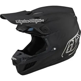 Troy Lee Designs SE5 Carbon Stealth MX Helmet Black / Chrome FREE UK Delivery, FREE 365 Days Return - Moto Central