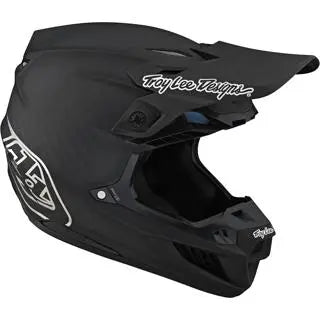 Troy Lee Designs SE5 Carbon Stealth MX Helmet Black / Chrome FREE UK Delivery, FREE 365 Days Return - Moto Central