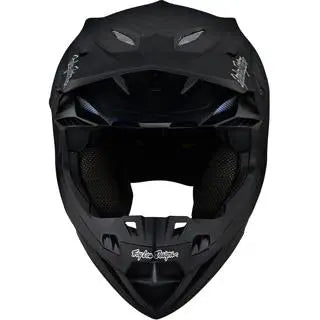 Troy Lee Designs SE5 Carbon Stealth MX Helmet Black / Chrome FREE UK Delivery, FREE 365 Days Return - Moto Central