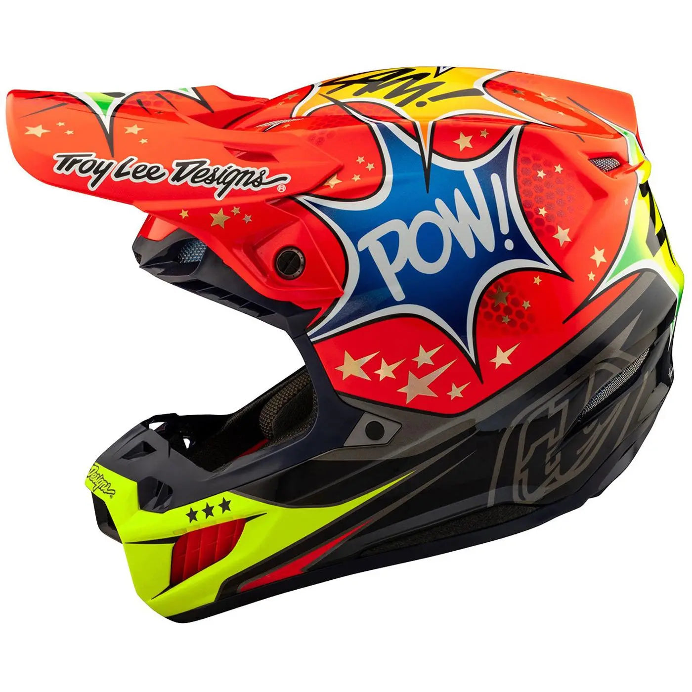 Troy Lee Designs SE5 Composite Cosmic Explosion MX Helmet Red FREE UK Delivery, FREE 365 Days Return - Moto Central