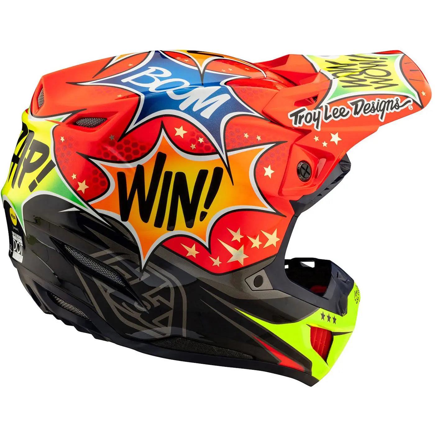 Troy Lee Designs SE5 Composite Cosmic Explosion MX Helmet Red FREE UK Delivery, FREE 365 Days Return - Moto Central