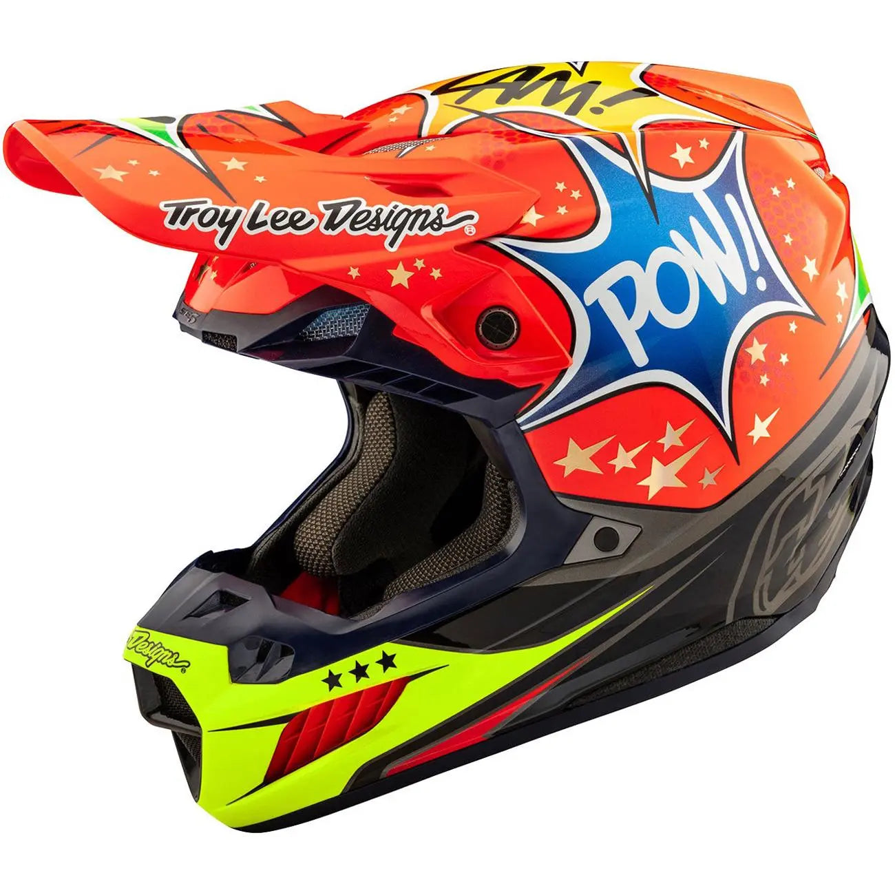 Troy Lee Designs SE5 Composite Cosmic Explosion MX Helmet Red FREE UK Delivery, FREE 365 Days Return - Moto Central