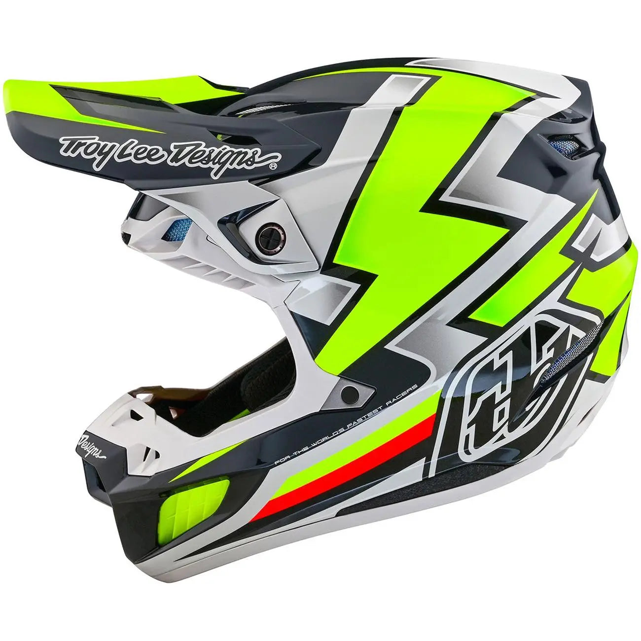 Troy Lee Designs SE5 Composite Ever MX Helmet Grey / Yellow FREE UK Delivery, FREE 365 Days Return - Moto Central