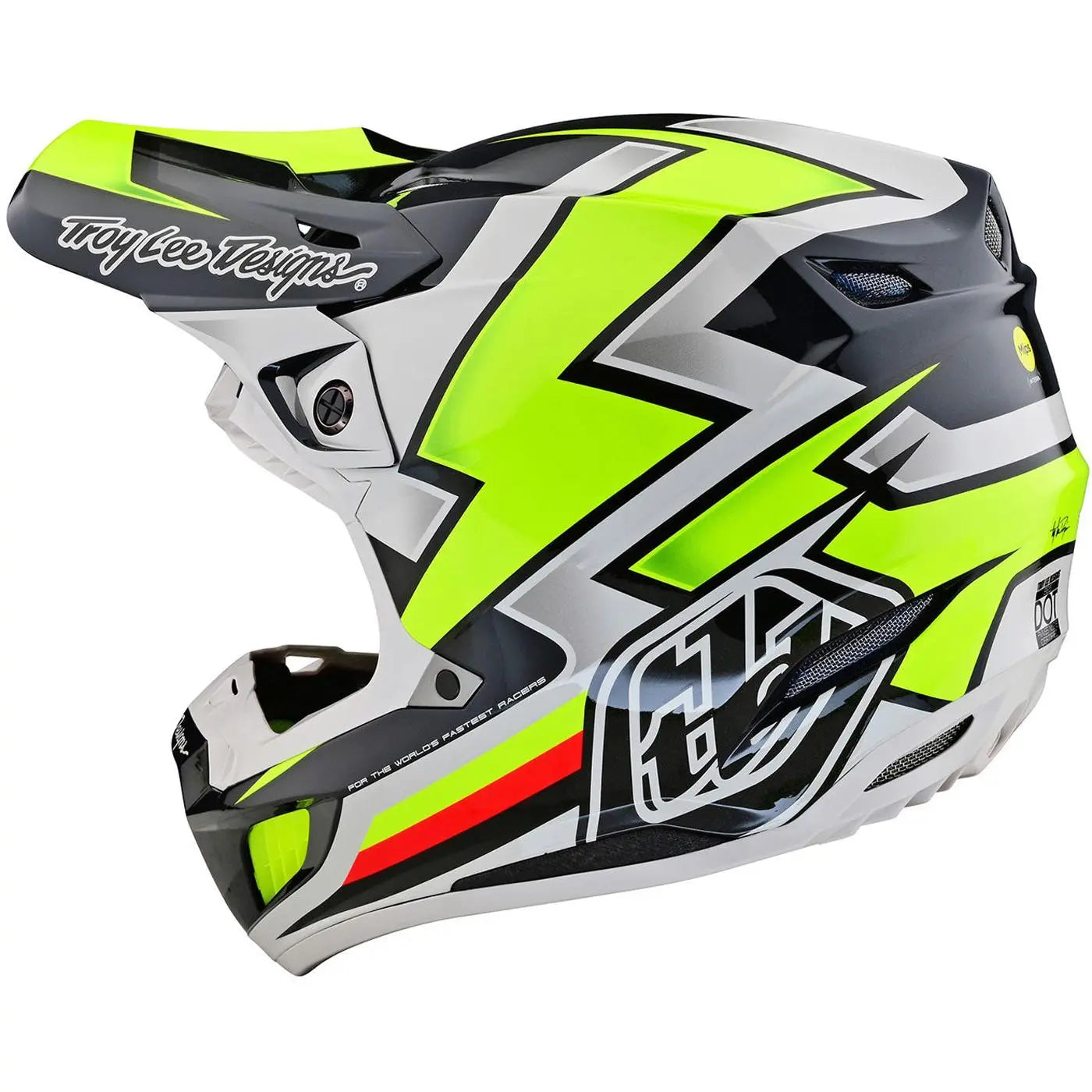 Troy Lee Designs SE5 Composite Ever MX Helmet Grey / Yellow FREE UK Delivery, FREE 365 Days Return - Moto Central