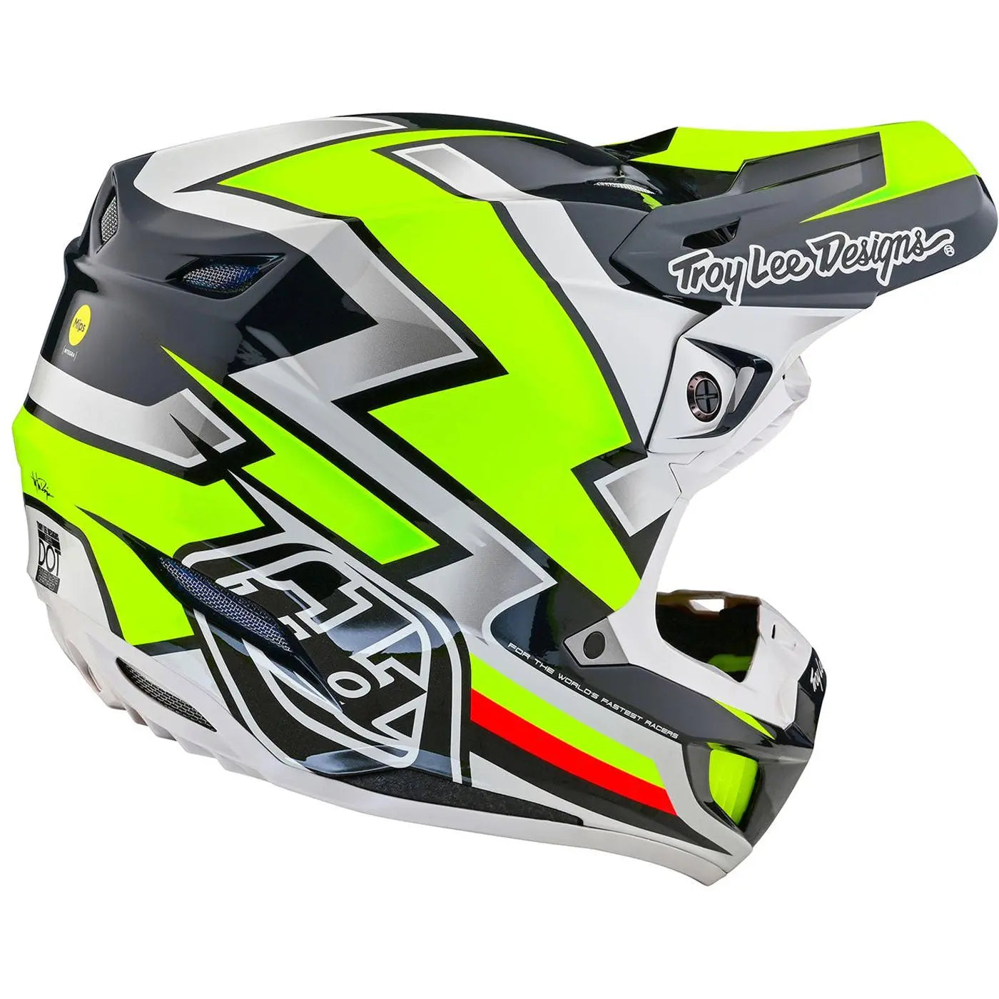 Troy Lee Designs SE5 Composite Ever MX Helmet Grey / Yellow FREE UK Delivery, FREE 365 Days Return - Moto Central