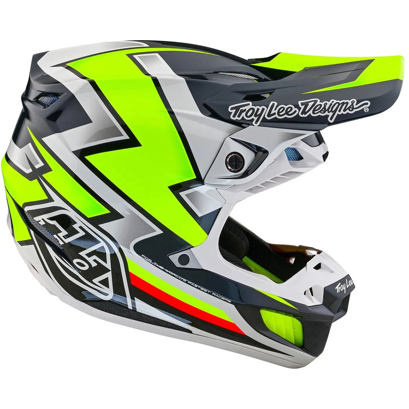 Troy Lee Designs SE5 Composite Ever MX Helmet Grey / Yellow FREE UK Delivery, FREE 365 Days Return - Moto Central