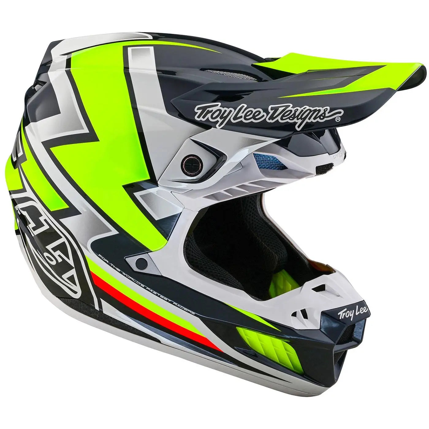 Troy Lee Designs SE5 Composite Ever MX Helmet Grey / Yellow FREE UK Delivery, FREE 365 Days Return - Moto Central