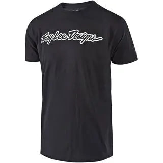 Troy Lee Designs Signature Tee Black FREE UK Delivery, FREE 365 Days Return - Moto Central