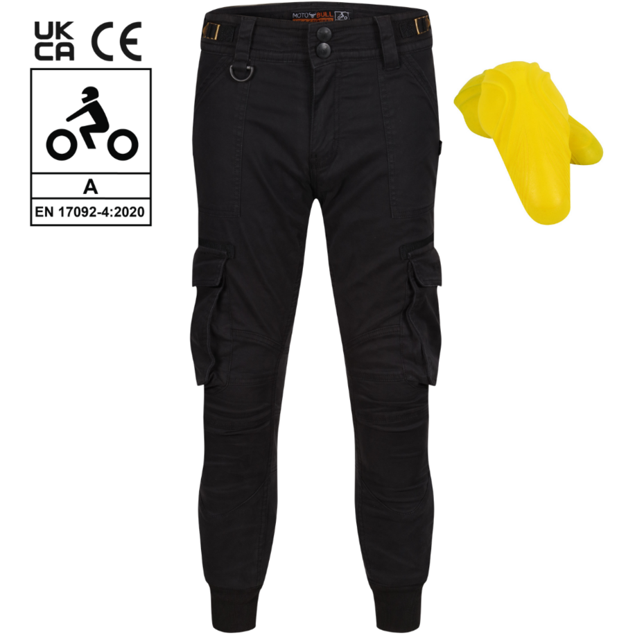 MotoBull Ryan Cargo Trouser Black - FREE UK Shipping, FREE 365 Day Returns | Moto Central