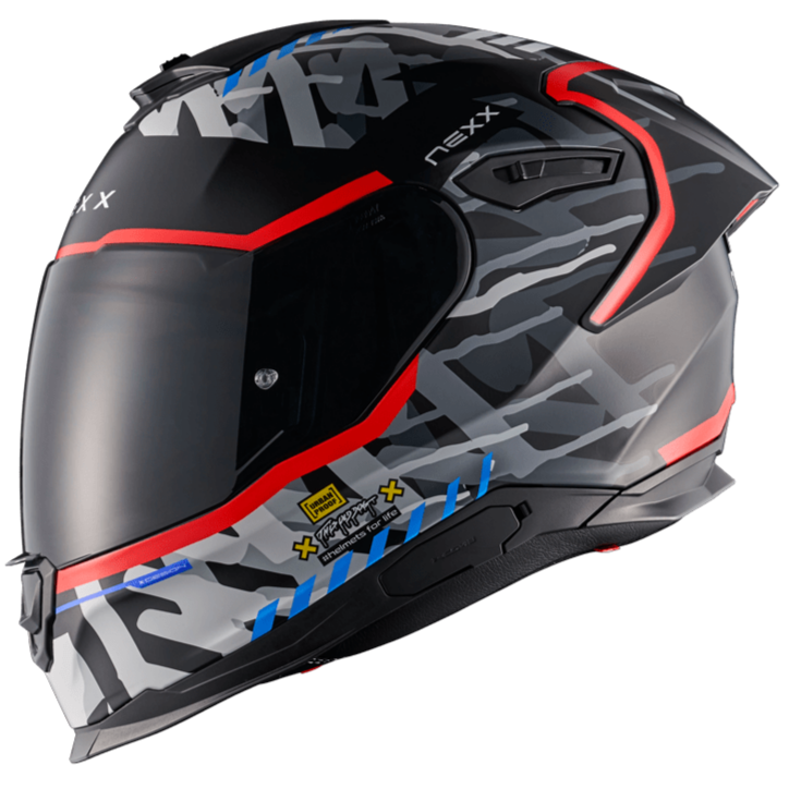 Nexx Y.100R Urbangram Full Face Helmet Matt Black / Red - FREE UK Shipping, FREE 365 Day Returns | Moto Central