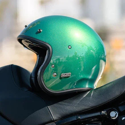 HJC V31 Open Face Helmet Green - FREE UK Shipping, FREE 365 Day Returns | Moto Central