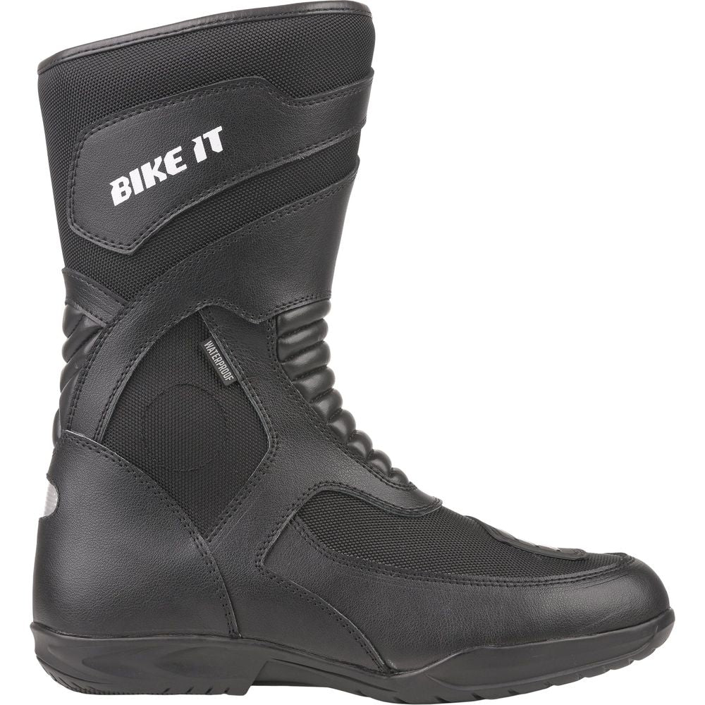 Bike It Veles Waterproof Motorcycle Boots Black