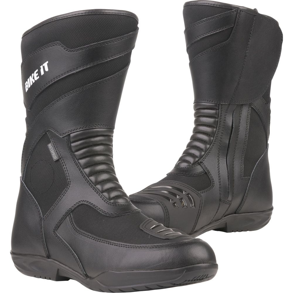 Bike It Veles Waterproof Motorcycle Boots Black