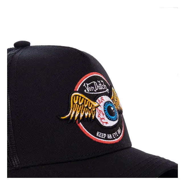 Von Dutch Trucker Cap Rag Black  - FREE UK Shipping, FREE 365 Day Returns | Moto Central