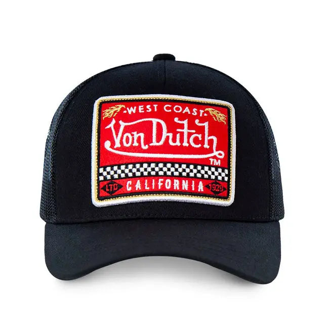 Von Dutch West Coast Cap Black  - FREE UK Shipping, FREE 365 Day Returns | Moto Central