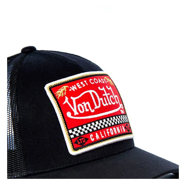 Von Dutch West Coast Cap Black  - FREE UK Shipping, FREE 365 Day Returns | Moto Central