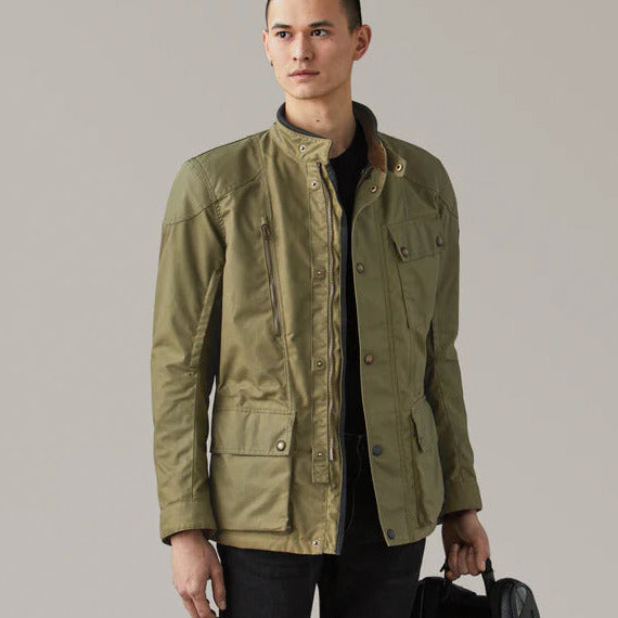 Belstaff Waymaster Technical Waxed Cotton Jacket Olive