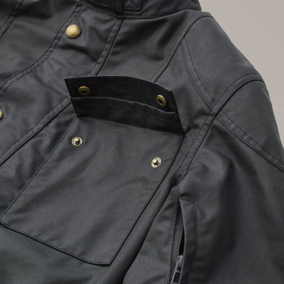 Belstaff Waymaster Technical Waxed Cotton Jacket Black - FREE UK Shipping, FREE 365 Day Returns | Moto Central