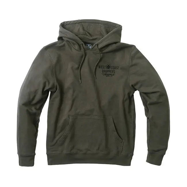 West Coast Choppers Frisco Hoodie Green  - FREE UK Shipping, FREE 365 Day Returns | Moto Central