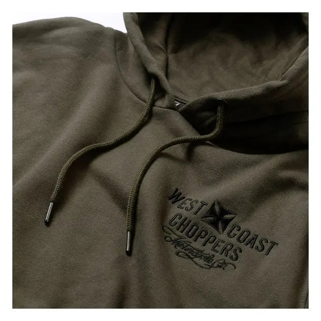 West Coast Choppers Frisco Hoodie Green  - FREE UK Shipping, FREE 365 Day Returns | Moto Central