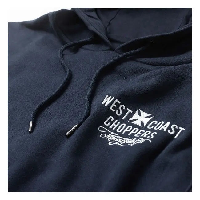 West Coast Choppers Frisco Hoodie Navy  - FREE UK Shipping, FREE 365 Day Returns | Moto Central