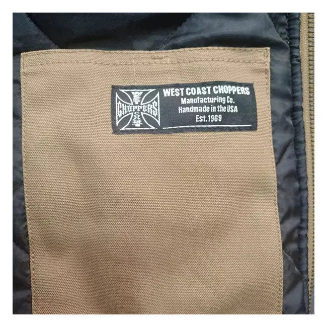 West Coast Choppers Heavy Duty Work Vest Frontier Brown  - FREE UK Shipping, FREE 365 Day Returns | Moto Central