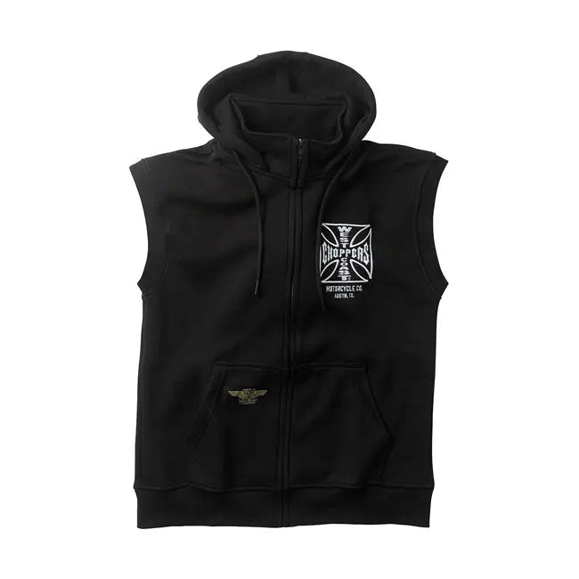 West Coast Choppers OG ATX Vest Black  - FREE UK Shipping, FREE 365 Day Returns | Moto Central