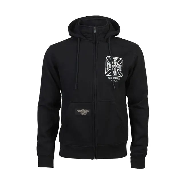 West Coast Choppers OG ATX Zip Hoodie Black  - FREE UK Shipping, FREE 365 Day Returns | Moto Central