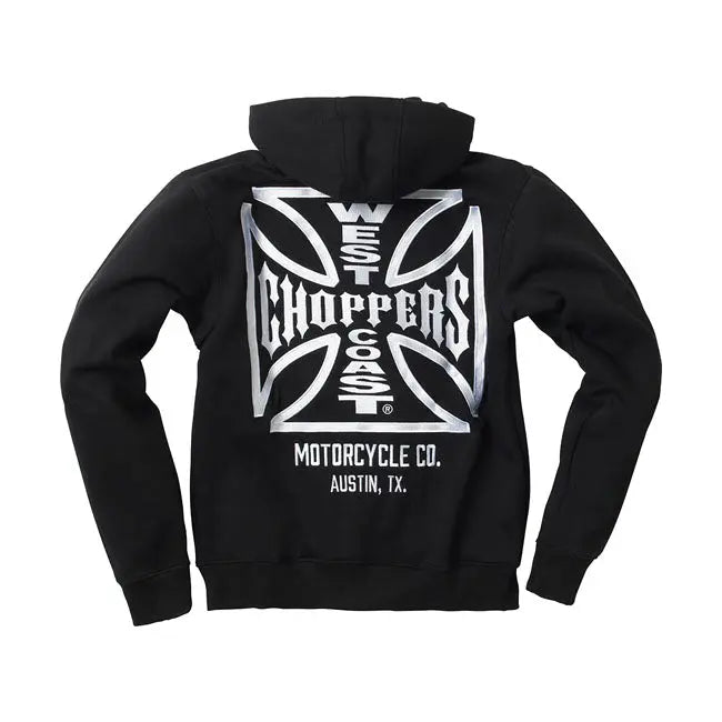 West Coast Choppers OG ATX Zip Hoodie Black  - FREE UK Shipping, FREE 365 Day Returns | Moto Central