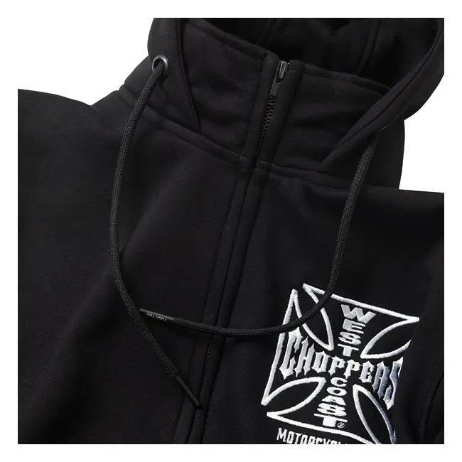 West Coast Choppers OG ATX Zip Hoodie Black  - FREE UK Shipping, FREE 365 Day Returns | Moto Central