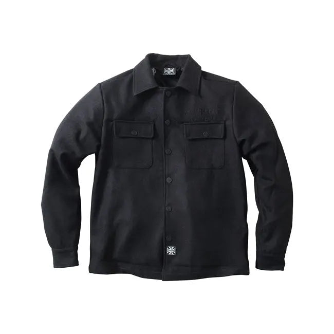 West Coast Choppers Wool Lined Plaidshirt Black  - FREE UK Shipping, FREE 365 Day Returns | Moto Central