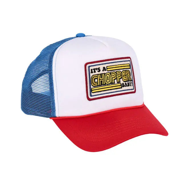 13 And A Half Magazine It's A Chopper Baby Trucker Cap Blue / Red / White  - FREE UK Shipping, FREE 365 Day Returns | Moto Central