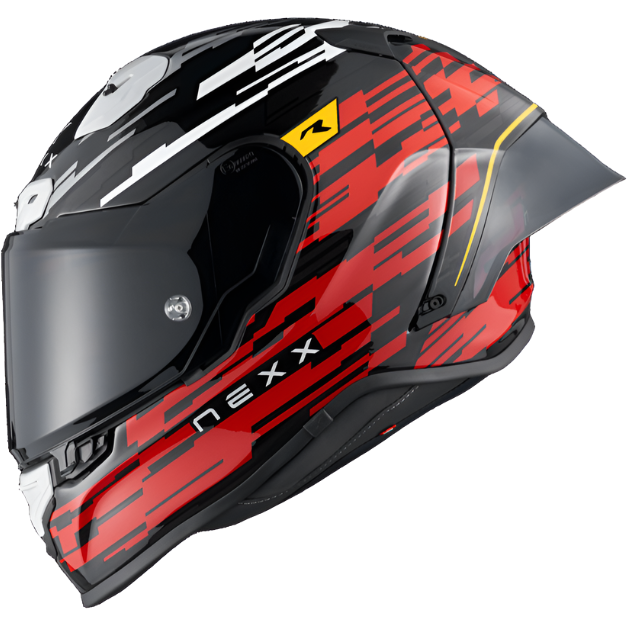 Nexx X.R3R Glitch Racer Full Face Helmet Red / White