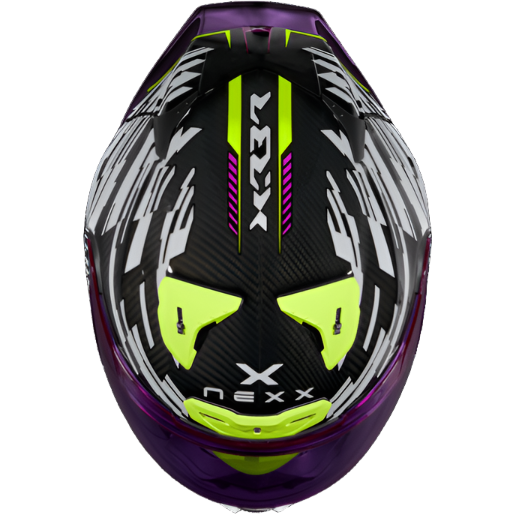 Nexx X.R3R Glitch Racer Full Face Helmet White / Neon - FREE UK Shipping, FREE 365 Day Returns | Moto Central