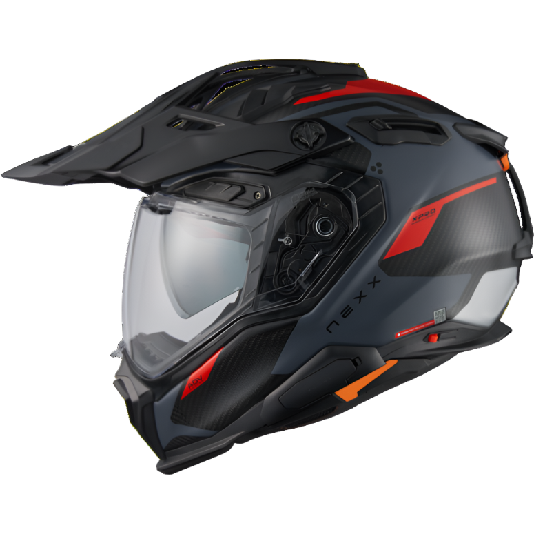 Nexx X.WED3 Keyo Adventure Helmet Matt Grey / Red