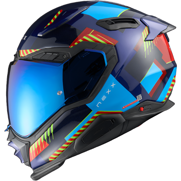 Nexx X.WST3 Fluence Full Face Helmet Blue / Red