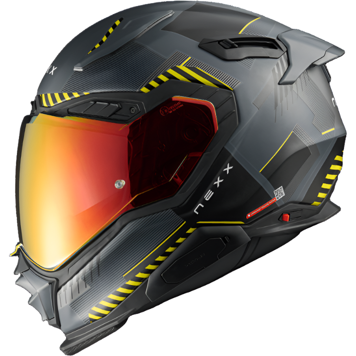 Nexx X.WST3 Fluence Full Face Helmet Matt Grey / Yellow