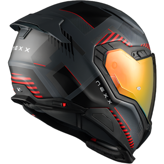 Nexx X.WST3 Fluence Full Face Helmet Matt Grey / Red - FREE UK Shipping, FREE 365 Day Returns | Moto Central