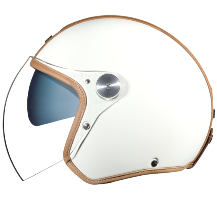 Nexx X.G30 Groovy Open Face Helmet White / Camel - FREE UK Shipping, FREE 365 Day Returns | Moto Central