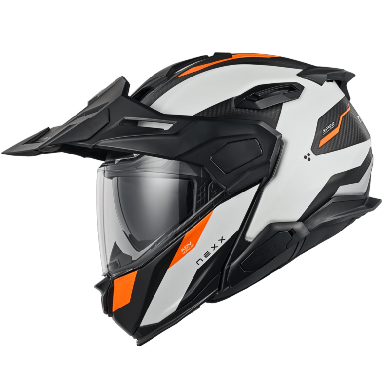 Nexx X.Lifecountry Terra Adventure Helmet Matt White / Orange - FREE UK Shipping, FREE 365 Day Returns | Moto Central